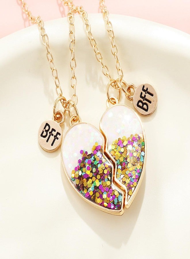 XFSAFDM 1 Pair Best Friend Necklace, Friendship Necklace Set for Girls, Gift for Best Friend Girl, Birthday Gift for Friend, Necklace for Girls, Friendship Day Gifts for Best Friend - Image 4