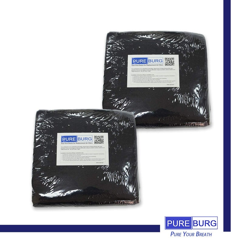 PUREBURG PUREBURG Carbon Filter,Cut-to-Fit Carbon Pad 16 x 48 inches for Charcoal Sheet fits Range Hoods Furnace Filters, Air Purifier,Food cycler filter. Kitchen Compost Bins,Removes Odor VOC, 2-Pack  - Image 5