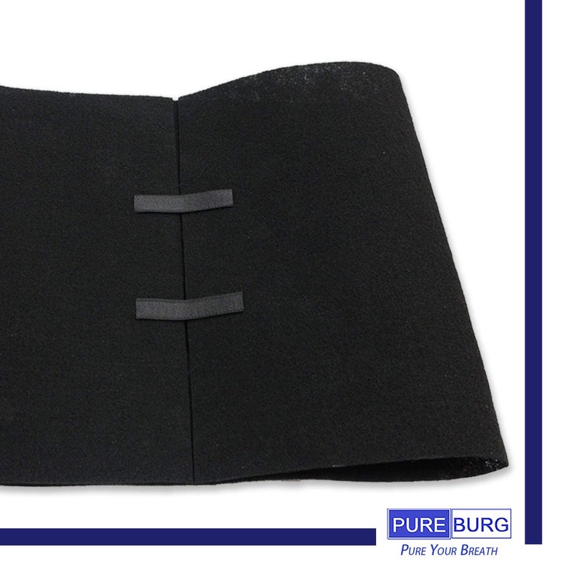 PUREBURG PUREBURG Carbon Filter,Cut-to-Fit Carbon Pad 16 x 48 inches for Charcoal Sheet fits Range Hoods Furnace Filters, Air Purifier,Food cycler filter. Kitchen Compost Bins,Removes Odor VOC, 2-Pack  - Image 3