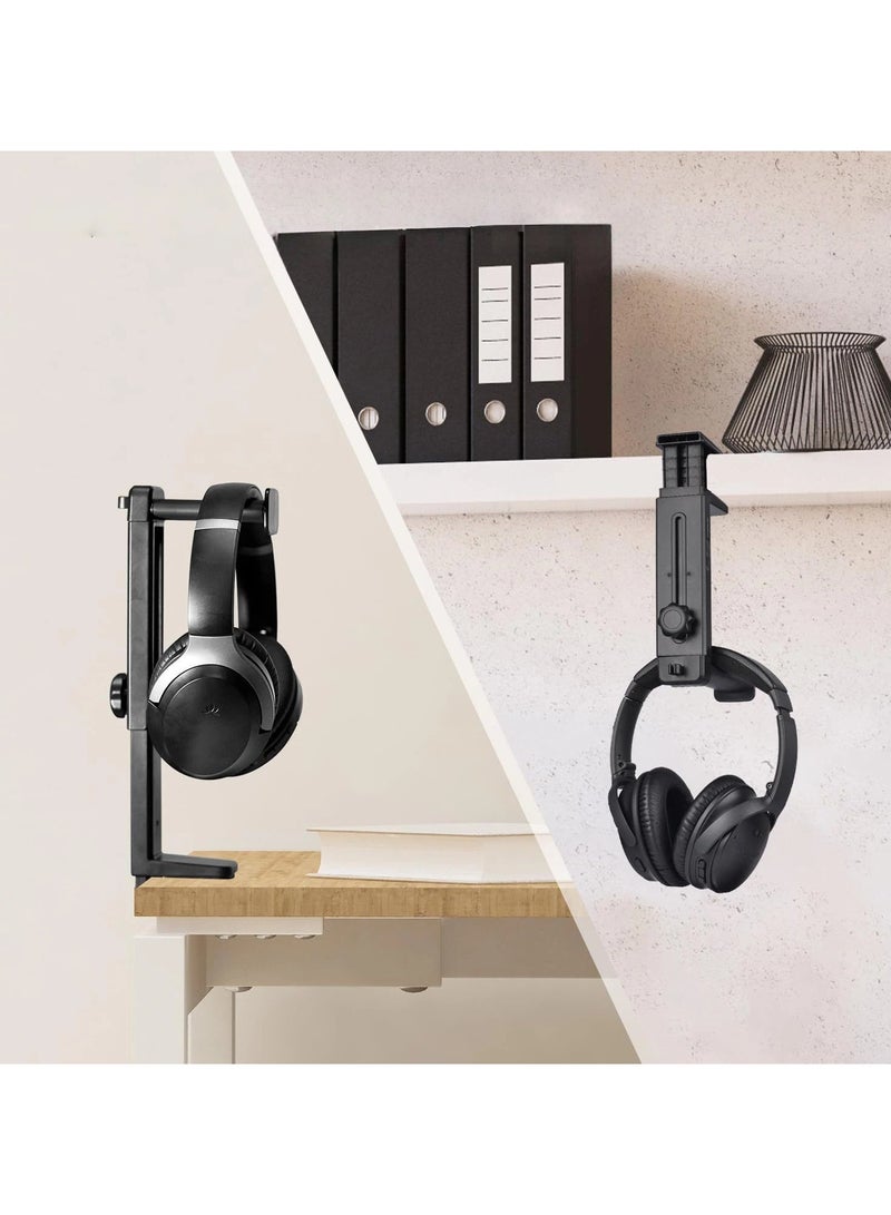 عام **حامل سماعات قابل للدوران والتوسيع - مثالي لتخزين سماعات الألعاب والبلوتوث دون الحاجة إلى الحفر** - Image 3
