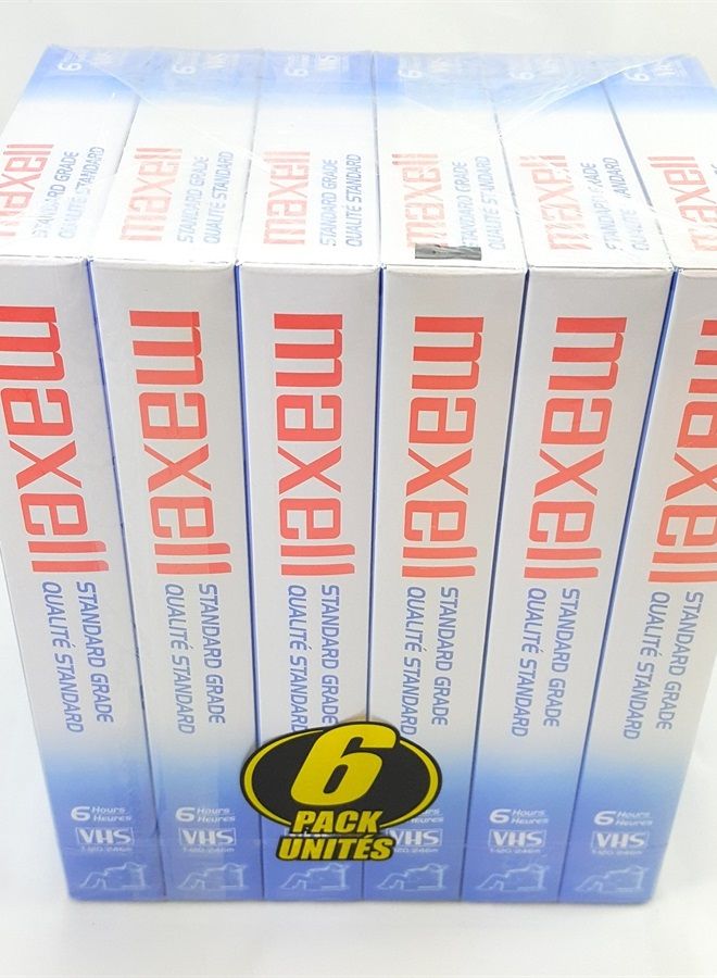 Maxell STD T-120 VHS Standard Grade Videotape, 6 Pack - Image 5