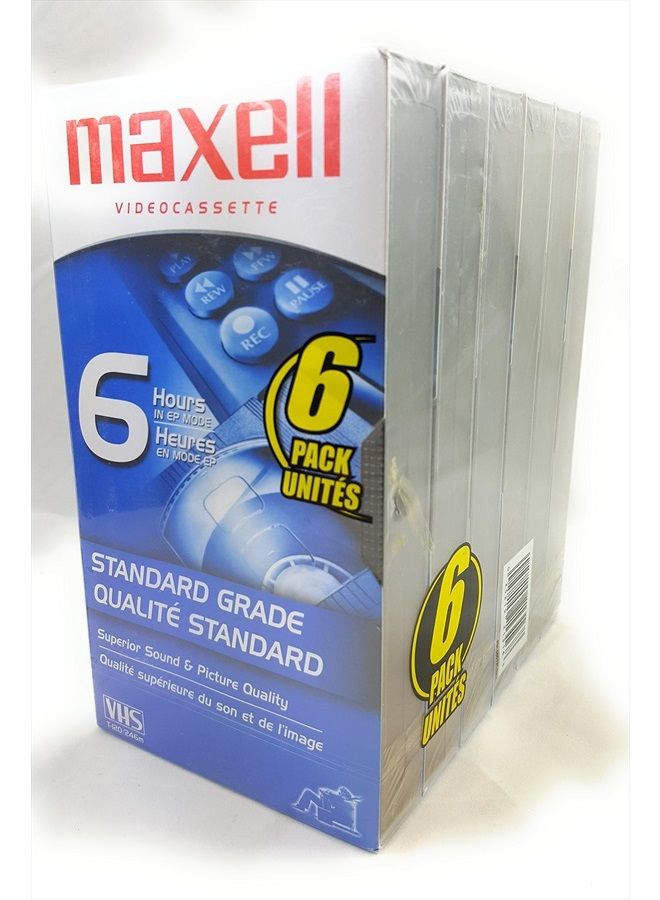 Maxell STD T-120 VHS Standard Grade Videotape, 6 Pack - Image 2