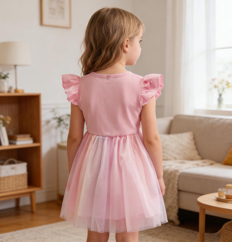 RETSUGO Toddler Tutu Dress Girls Unicorn Dress Fluffy Summer Birthday Outfit Party Dresses Tulle Sundress for Kids Princess Tutu Skirt 18-24M 1800 - Image 4