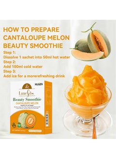 NUGEN Hami Melon Beauty Glowing Smoothie Cantaloupe Melon Fruity Powder Tea ,With Collagen Glutathione 10 Bags  - Image 3