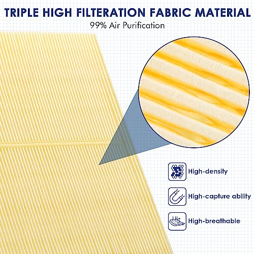 KURIMUP CA10755 Replacement Engine Air Filter, Efficient Filtration Offers 99% Air Purification, Fit for Toyota Avalon/Camry/Highlander/Sienna (2011-2020),Lexus, Grand Cherokee, Dodge Durango. - Image 2