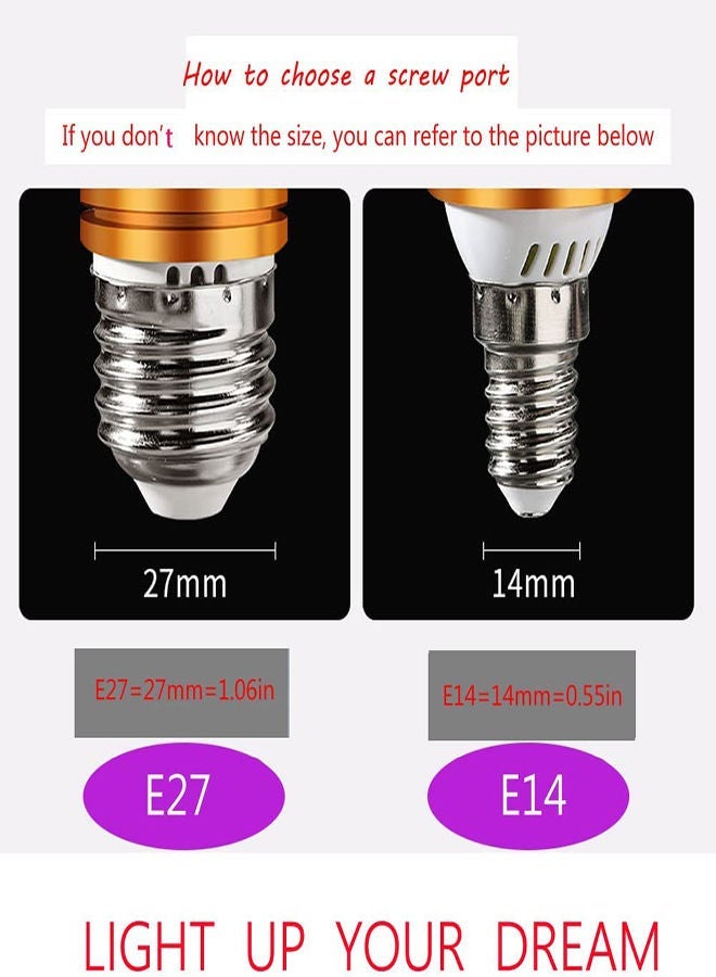 E27 LED Corn Bulbs, Screw LED Bulbs 12W, Non-Dimmable, Daylight White 6000K, 4Pcs E27 Base Decorative Candle Corn Light Bulb for Ceiling Fans, Cabinet Lighting, Sconce  - Image 3