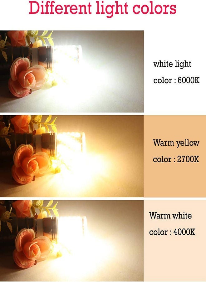 E27 LED Corn Bulbs, Screw LED Bulbs 12W, Non-Dimmable, Daylight White 6000K, 4Pcs E27 Base Decorative Candle Corn Light Bulb for Ceiling Fans, Cabinet Lighting, Sconce  - Image 4