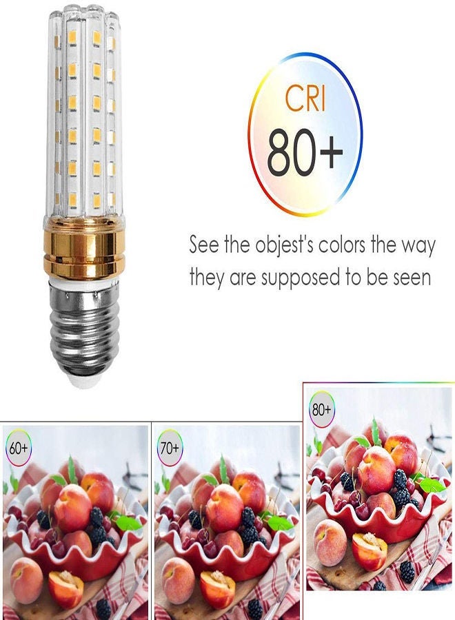 E27 LED Corn Bulbs, Screw LED Bulbs 12W, Non-Dimmable, Daylight White 6000K, 4Pcs E27 Base Decorative Candle Corn Light Bulb for Ceiling Fans, Cabinet Lighting, Sconce  - Image 5
