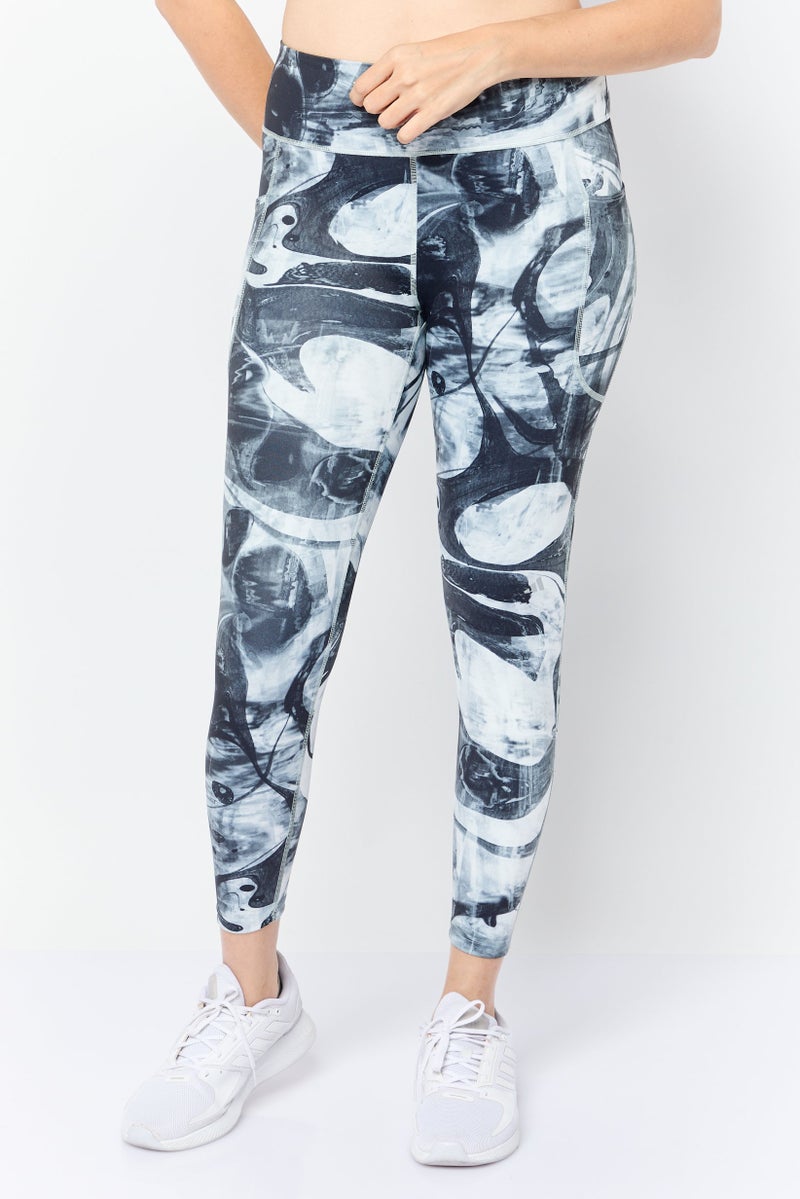 Adidas Women Sportswear Fit Running 7/8th Leggings, Grey - Image 1