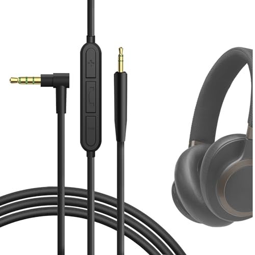 GEEKRIA Audio Cable with Mic and Mute Control Compatible with JBL Tune 770NC/760NC/720BT, Live 660NC/650BTNC/500BT/460NC, Tour One M2, 3.5mm to 2.5mm Replacement Stereo Cord (4ft / 1.2m) - Image 1