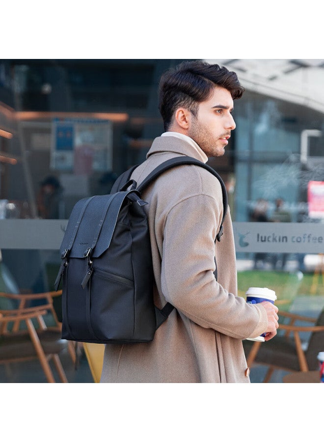 Mark Ryden Minimalist European-style Backpack, Large Capacity School Bag, Travel Bag, Laptop Bag, Backpack, Light Luxury Mr1622 Elegant Black - Image 5
