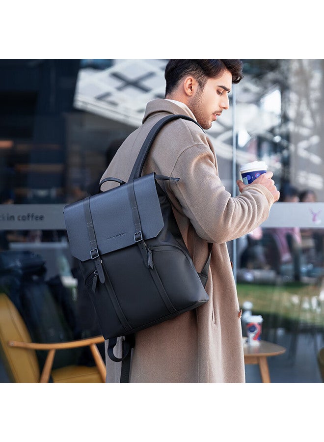 Mark Ryden Minimalist European-style Backpack, Large Capacity School Bag, Travel Bag, Laptop Bag, Backpack, Light Luxury Mr1622 Elegant Black - Image 4