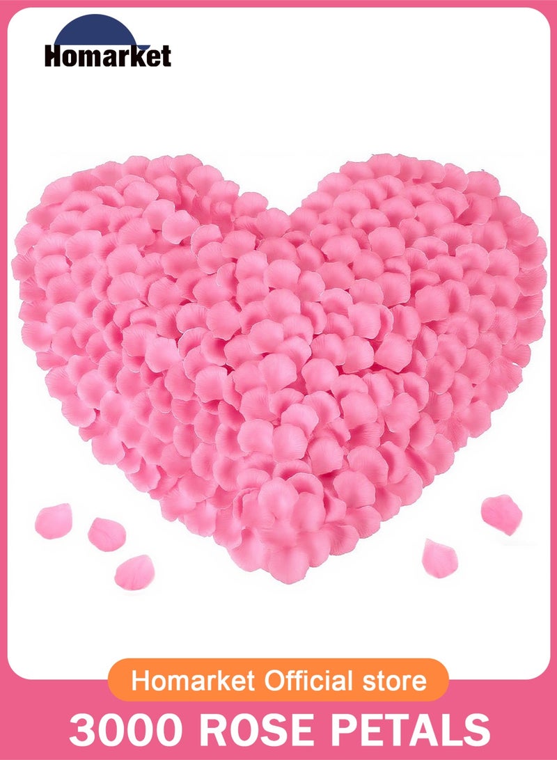 هومار كيت 3000 بتلة ورد صناعية، 5 × 4.5 سم، بتلات زهور صناعية، زينة رومانسية، مجموعة خاصة لليلة مميزة لعيد الحب، ذكرى الزواج، الخطوبة، المناسبات، زينة زهور الحفلات باللون الوردي - Image 1
