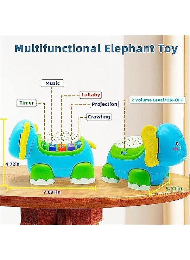 HOOKOR Baby Crawling Toys Musical Light Up Baby Toys for 6 to 12 Months,Infant Toy with Light & Sound & Automatically Avoid Obstacles，Tummy Time Toy for 12-18 Months Boy Girls (Elephant)  - Image 5