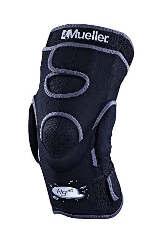 Mueller دعامة الركبة المتحركة MUELLER Sports Medicine Hg80 لتخفيف آلام الركبة للرجال والنساء مثالية لالتهاب المفاصل والتمزقات تمنع فرط التمدد باللون الأسود كبير - Image 2