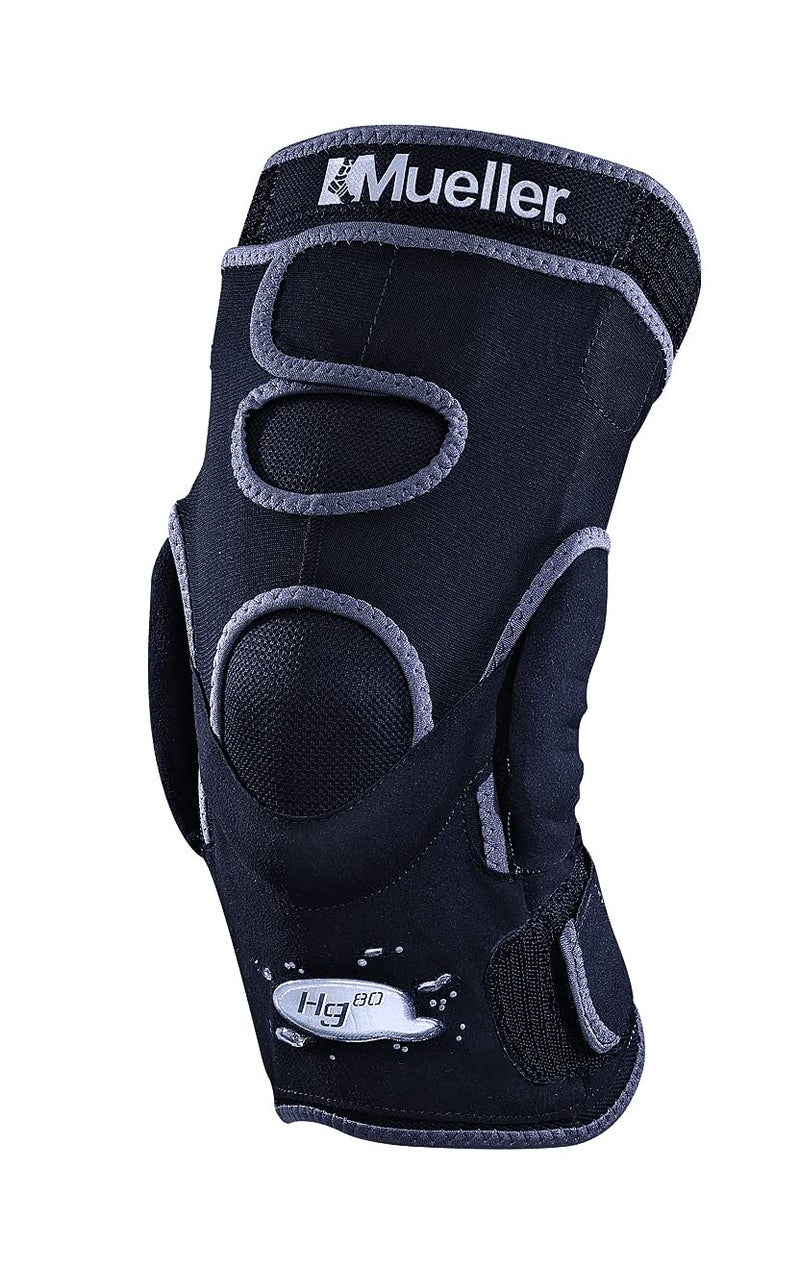 Mueller دعامة الركبة المتحركة MUELLER Sports Medicine Hg80 لتخفيف آلام الركبة للرجال والنساء مثالية لالتهاب المفاصل والتمزقات تمنع فرط التمدد باللون الأسود كبير - Image 3