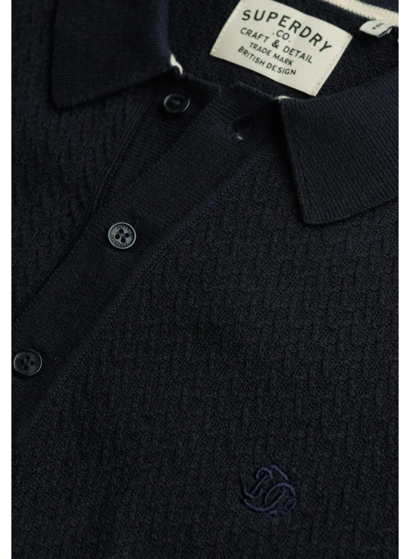 Superdry  Knitted Texture Short Sleeve Polo Shirt for Men | Best Price UAE