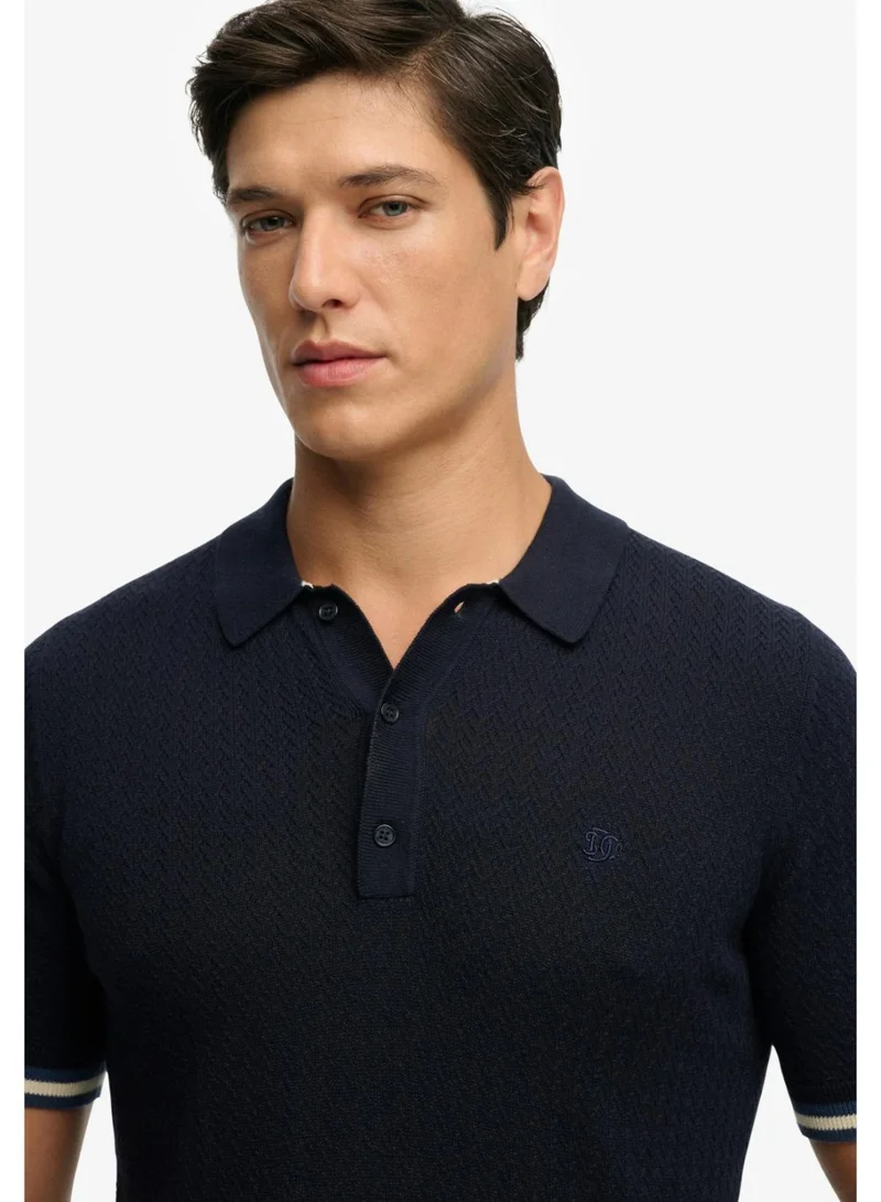 Superdry  Knitted Texture Short Sleeve Polo Shirt for Men | Best Price UAE