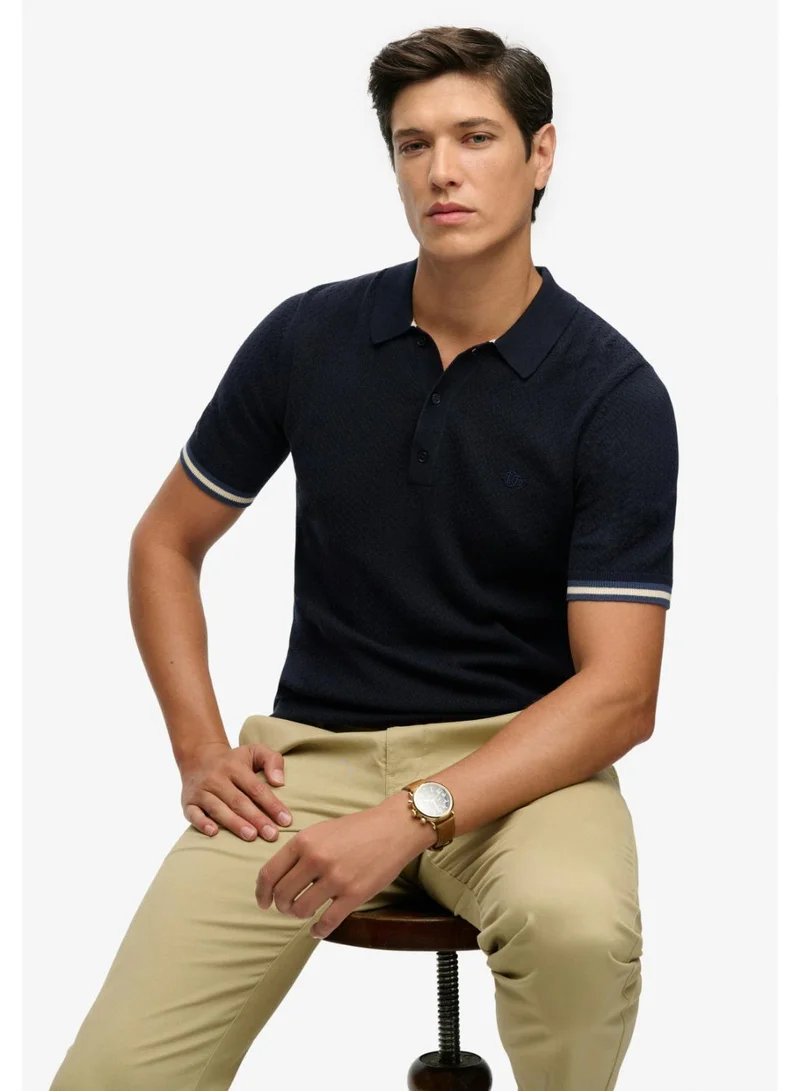 Superdry  Knitted Texture Short Sleeve Polo Shirt for Men | Best Price UAE