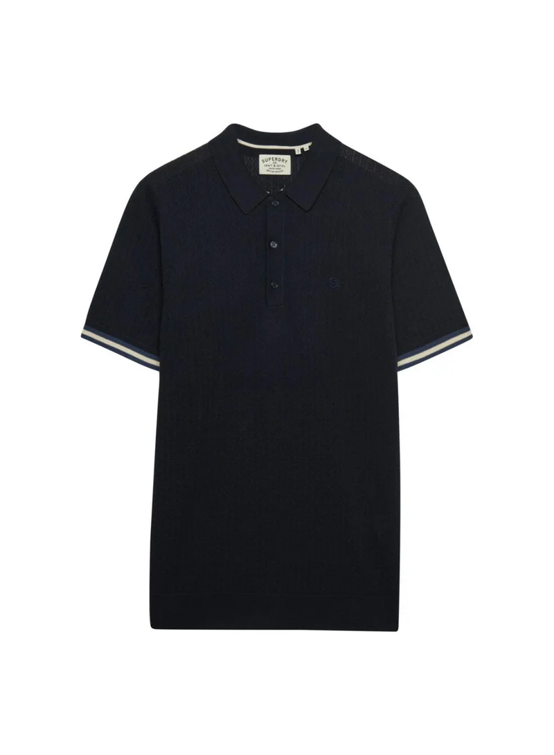 Superdry  Knitted Texture Short Sleeve Polo Shirt for Men | Best Price UAE