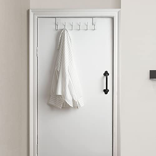 WEBI Over The Door Hooks,Over Door Towel Rack,Door Hanger,Door Coat Hanger,Door Coat Rack,Door Hooks for Hanging Clothes,Back of Door,White - Image 4