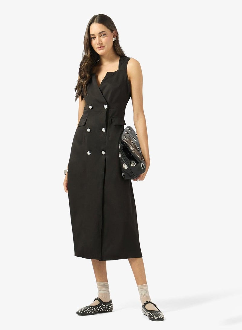 Ginger Button Detail Shift Dress - Image 5
