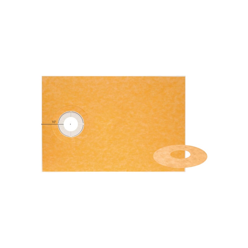 Schluter Kerdi Prefabricated Sloped Shower Tray - Waterproof, Ready to Tile - Lightweight Polystyrene, 38" Length, 60" Width, Off-Center Outlet Position - KST965/1525S - Image 2
