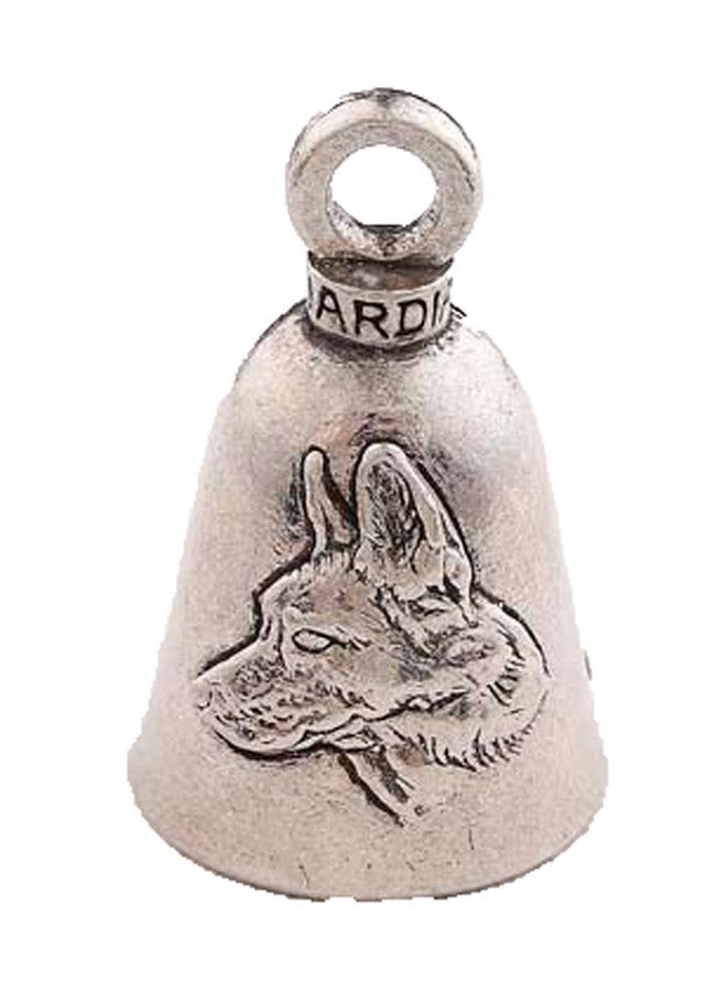 German Shepherd Good Luck Bell W/Keyring & Black Velvet Gift Bag Motorcycle Bell Lead Free Pewter Made In Usa