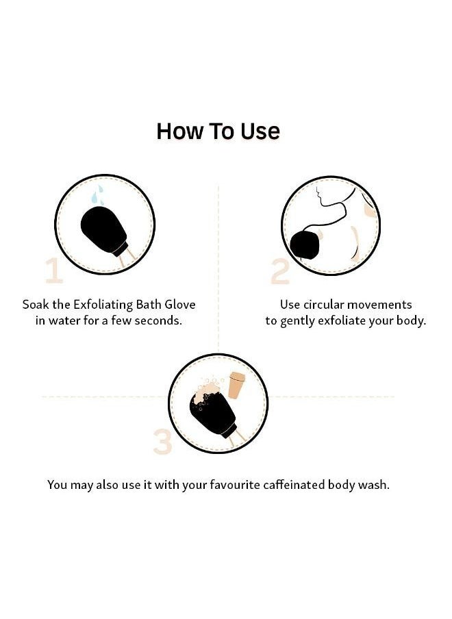 MCaffeine - mCaffeine Exfoliating Gloves for Body Cleansing and Scrubbing | Bath Glove - made of 100% Natural Fibre | Gentle on the Skin | Sustainable, Unisex | Easy to Use - Image 1