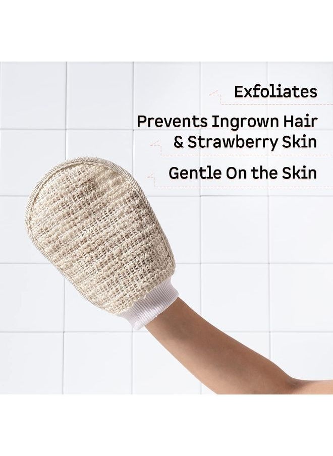 MCaffeine - mCaffeine Exfoliating Gloves for Body Cleansing and Scrubbing | Bath Glove - made of 100% Natural Fibre | Gentle on the Skin | Sustainable, Unisex | Easy to Use - Image 1