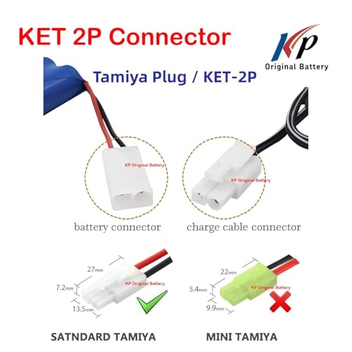 KP Original Battery KP Original 7.2V AA 3500 mAh بطارية ني-كاد بوليمر قابلة لإعادة الشحن للهواتف اللاسلكية، مشاريع افعلها بنفسك. - Image 3