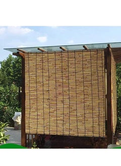 HOME TASTE Natural Bamboo Blinds Roller Sun Shade For Outdoor Indoor Natural Reed Bamboo Curtain Roman Window Shades Roll UV Protection Breathable Blind Light Filtering Blinds  - Image 2