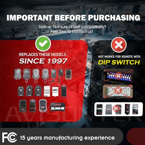 Avisontek 2 Replacement for Genie & Overhead Door Garage Door Opener Remote ACSCTG Type 1 GIT-1 [3 Year Warranty] - Image 2