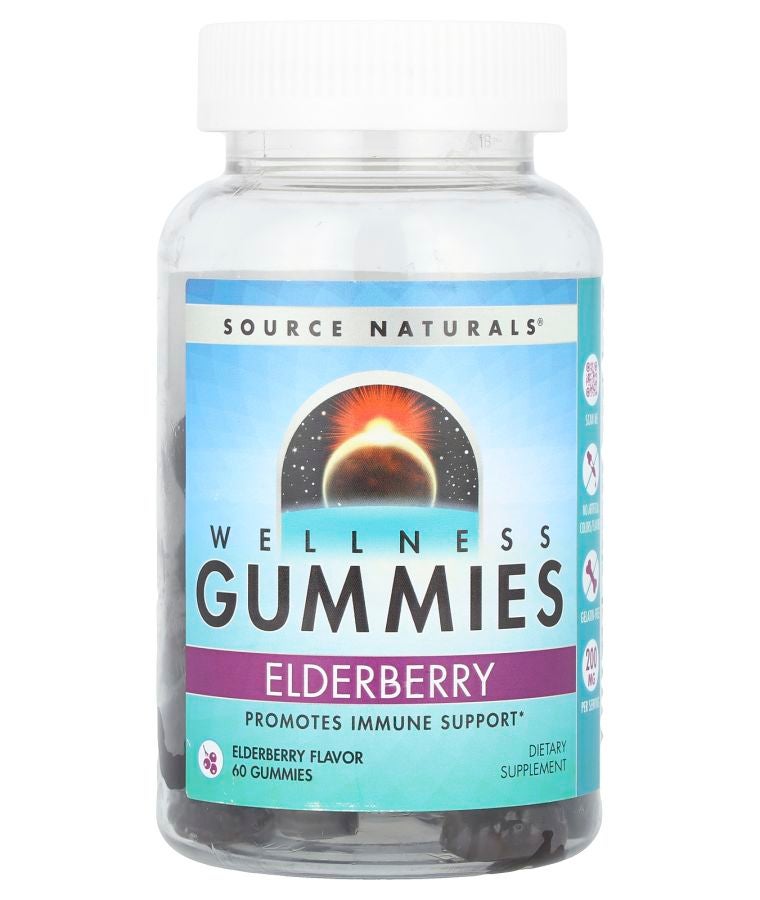 Source Naturals Wellness Gummies Elderberry 60 Gummies
