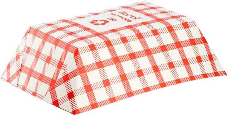 Karat FP-FT100G Food Tray 1 lb - Checkered Red (Case of 1000) - Image 4
