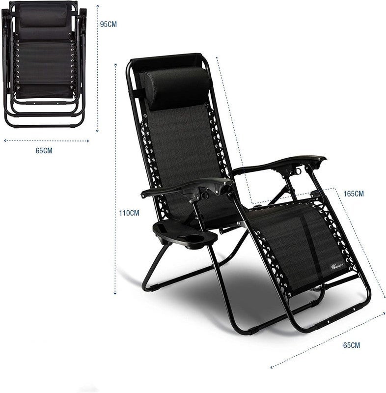 التيس كرسي استرخاء قابل للطي زيرو جرافيتي للرحلات والحدائق | Zero Gravity Chair - Image 4