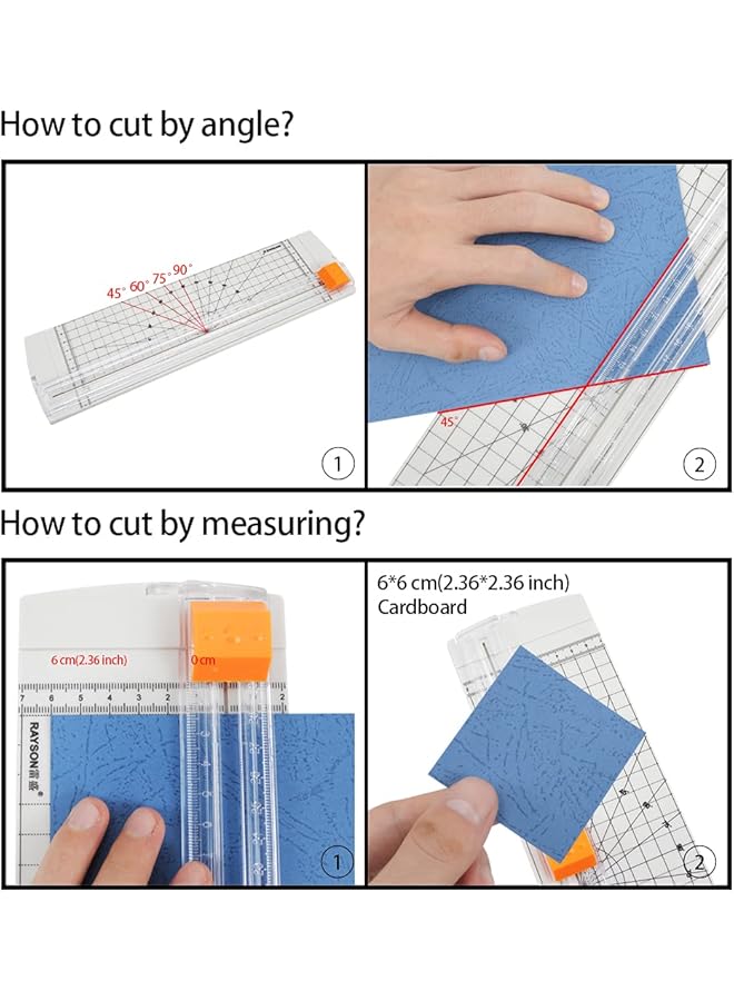 RAYSON Paper Cutter A4 A5 Paper Photo Trimmer Scrapbook Trimmer Lightweight Paper Trimmer Rc4000 White - Image 2