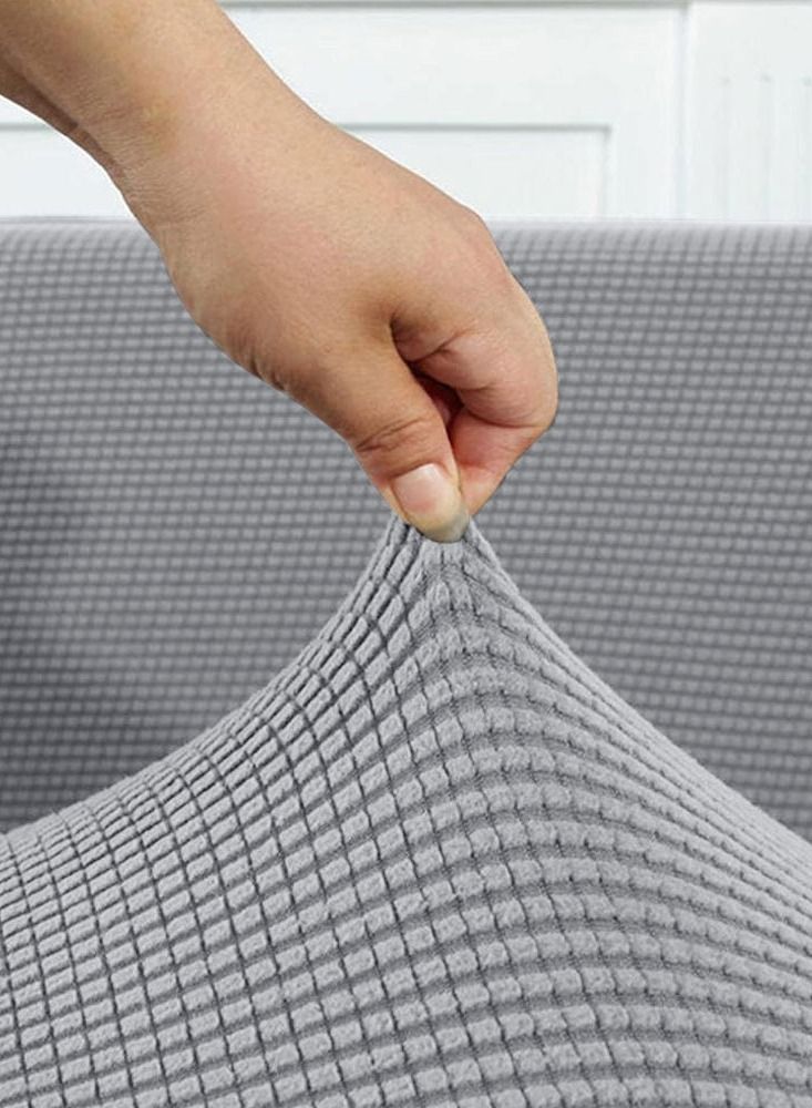 CATANES Thick Couch Covers, Sectional Sofa Stretch Slipcover Living Room Dogs Pets, Washable Durable Furniture Protector DARK GREY (145cm * 185cm) - Image 2