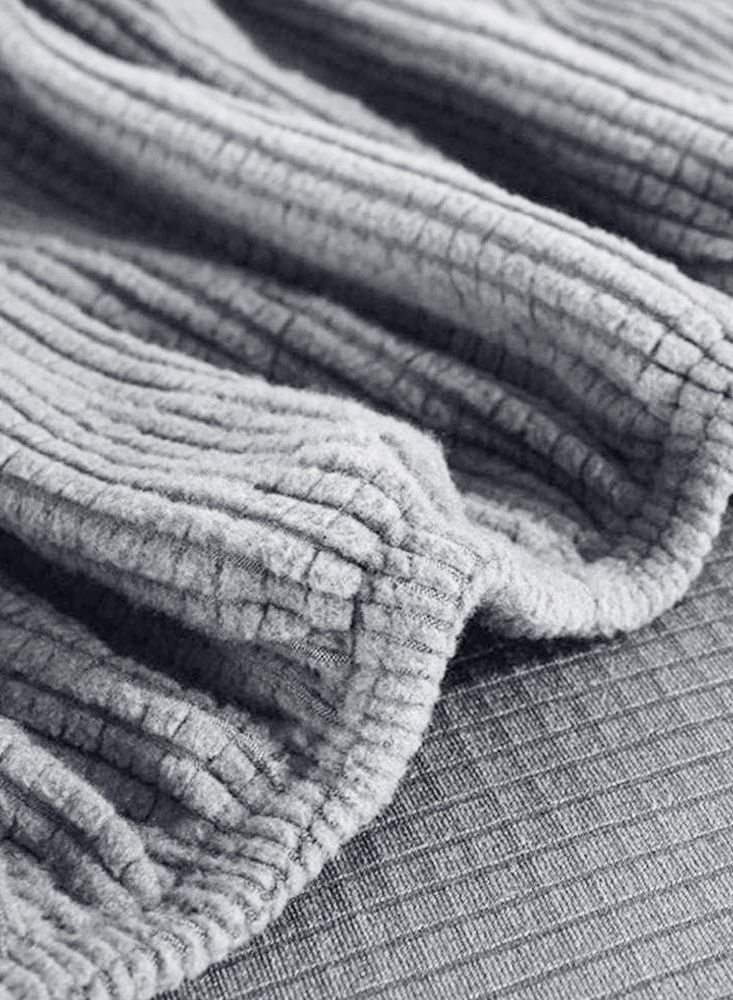 CATANES Thick Couch Covers, Sectional Sofa Stretch Slipcover Living Room Dogs Pets, Washable Durable Furniture Protector DARK GREY (145cm * 185cm) - Image 3