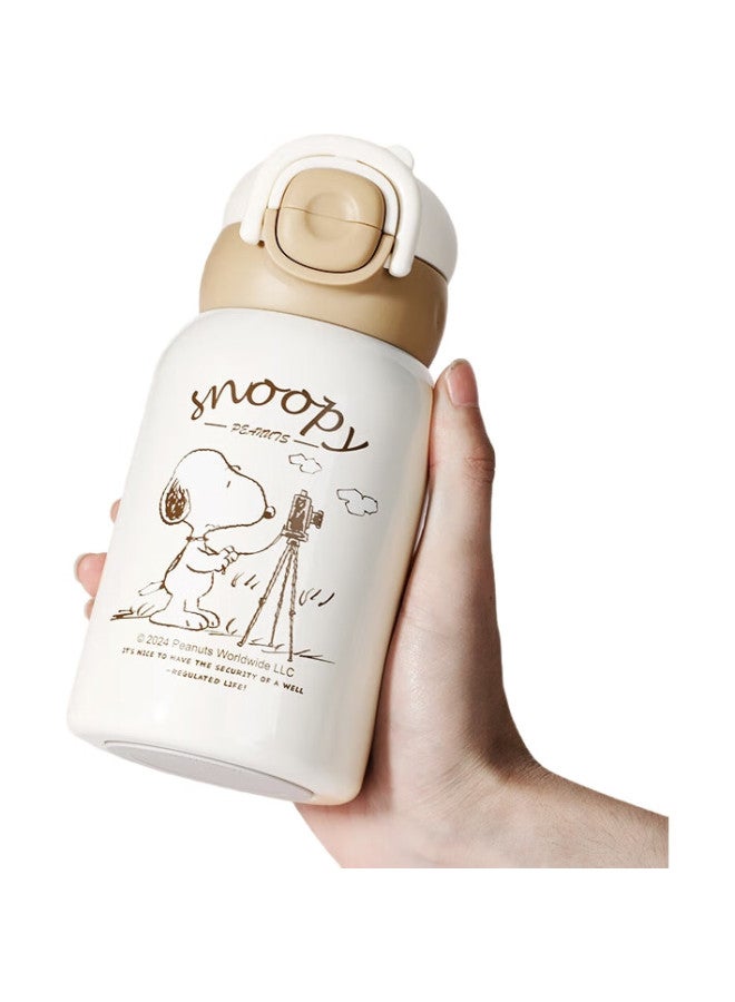 Snoopy Children'S Insulated Cup With Sleeve, 316 Stainless Steel Kindergarten Direct Drinking Water Bottle, Dual-Use Straw Water Cup For Boys And Girls Students - Image 2