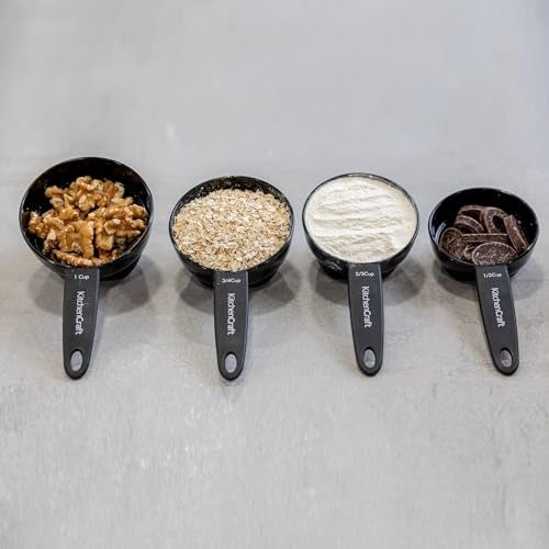 KitchenCraft Premium 4 Pcs Magnetic Measuring Cup Set for Baking, Dry & Liquid Ingredients | Nestable Dual Measure Baking Cups for Kitchen with Hanging Loops - Image 3