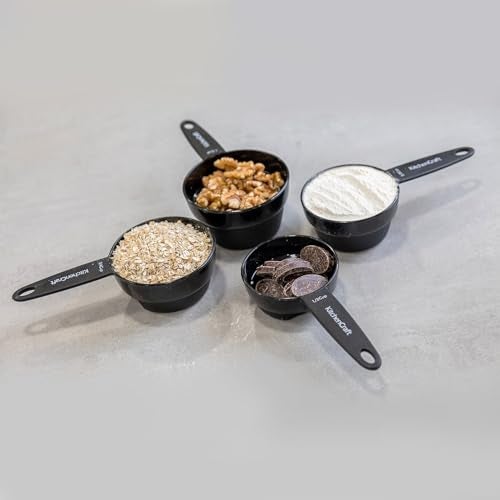 KitchenCraft Premium 4 Pcs Magnetic Measuring Cup Set for Baking, Dry & Liquid Ingredients | Nestable Dual Measure Baking Cups for Kitchen with Hanging Loops - Image 4