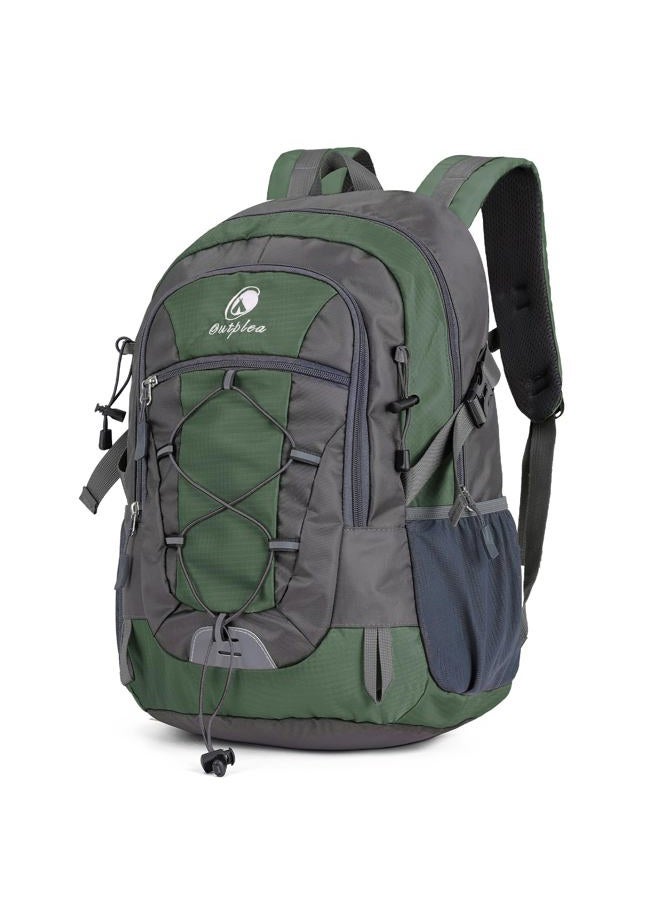 Outplea 25L Waterproof Hiking Backpack for Men and Women, Small Sports Backpack for Camping Travel Bags Reflective for Leisure Excursions, Green, 48Ã—30Ã—20 cm - Image 1