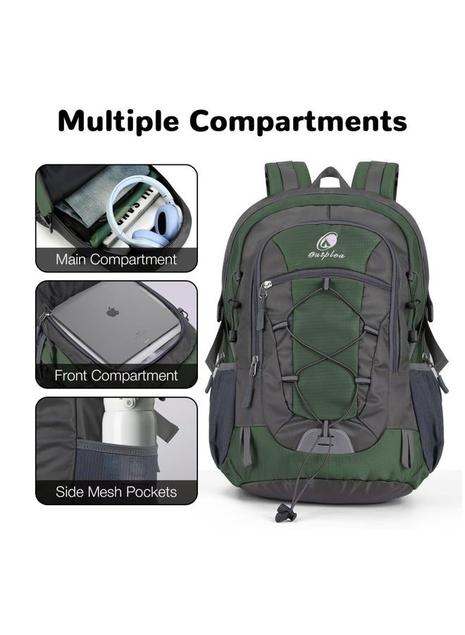 Outplea 25L Waterproof Hiking Backpack for Men and Women, Small Sports Backpack for Camping Travel Bags Reflective for Leisure Excursions, Green, 48Ã—30Ã—20 cm - Image 5