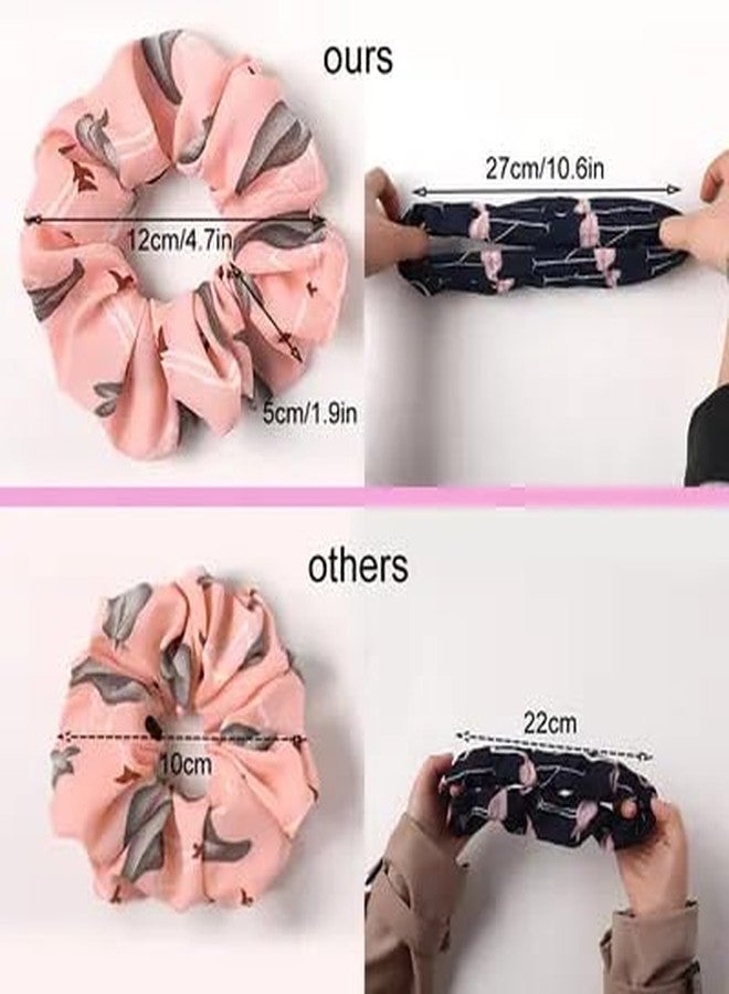 GITGRNTH 12 PCS | Satin Scrunchies for Women/Girls | Anti-Hair-Breakage Hair Ties, Silk Scrunchy For Women, Best Gift for Sister, Friend, Mom | (Multi color) (Printed (12 PCS)) - Image 2