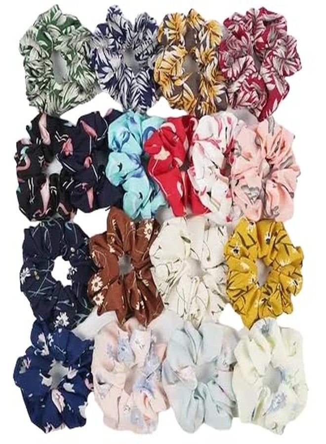 GITGRNTH 12 PCS | Satin Scrunchies for Women/Girls | Anti-Hair-Breakage Hair Ties, Silk Scrunchy For Women, Best Gift for Sister, Friend, Mom | (Multi color) (Printed (12 PCS)) - Image 1