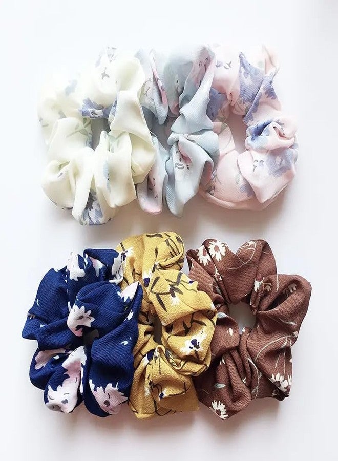 GITGRNTH 12 PCS | Satin Scrunchies for Women/Girls | Anti-Hair-Breakage Hair Ties, Silk Scrunchy For Women, Best Gift for Sister, Friend, Mom | (Multi color) (Printed (12 PCS)) - Image 4