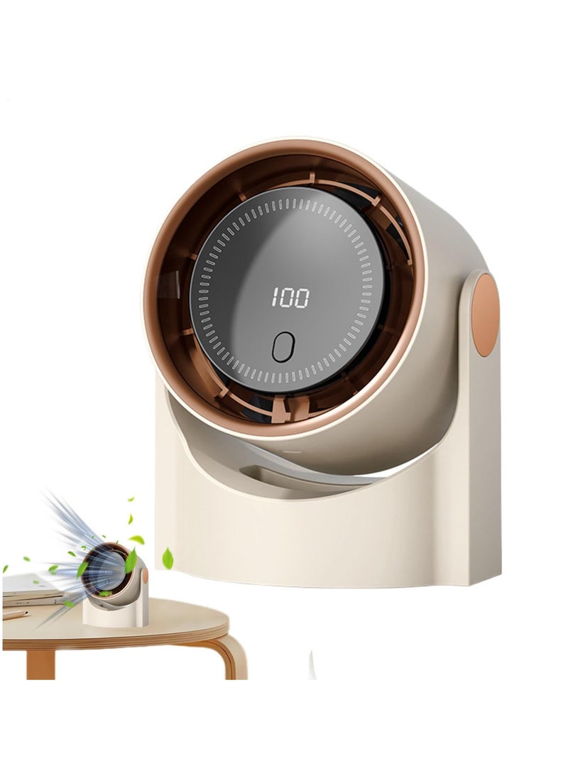 Generic High-Speed Quiet Desk Fan, Digital Display USB Rechargeable Tabletop Cooler, Compact Cooling Accessories for Office, Home, and Travel  - Image 1