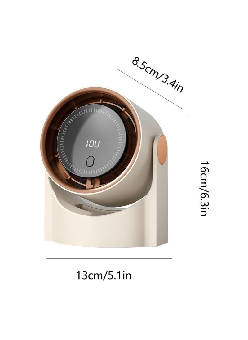 Generic High-Speed Quiet Desk Fan, Digital Display USB Rechargeable Tabletop Cooler, Compact Cooling Accessories for Office, Home, and Travel  - Image 2