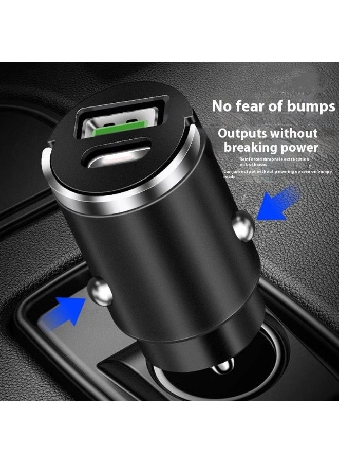100W Invisible Car-mounted Mobile Phone Charger with 6A Super Fast Charging, featuring a hidden design and a pull ring.  - Image 1